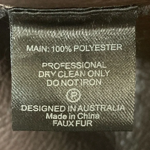 UNREAL FUR Symbiosis Aviator Jacket Faux Leather / Sherpa Fur Size S - Picture 14 of 16